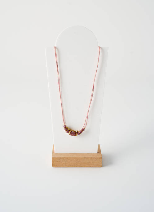 Collier fermeture aimant rose BY GARANCE femme