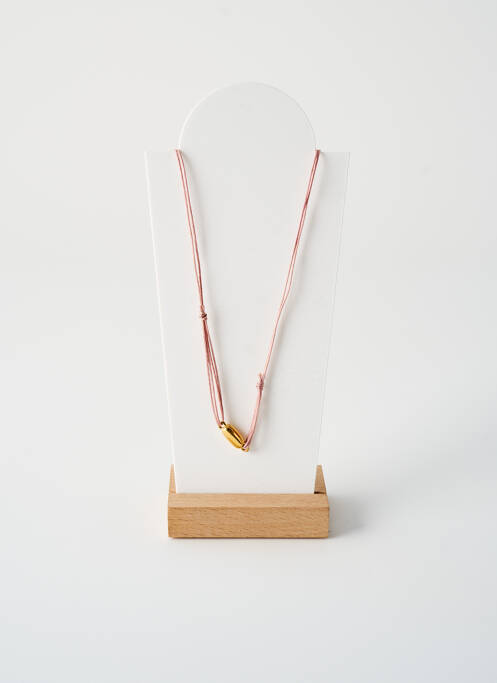 Collier fermeture aimant rose BY GARANCE femme