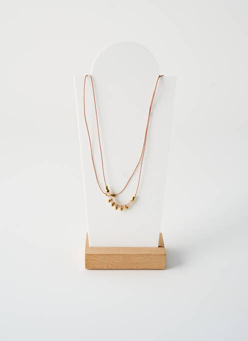 Collier fermeture aimant marron BY GARANCE femme