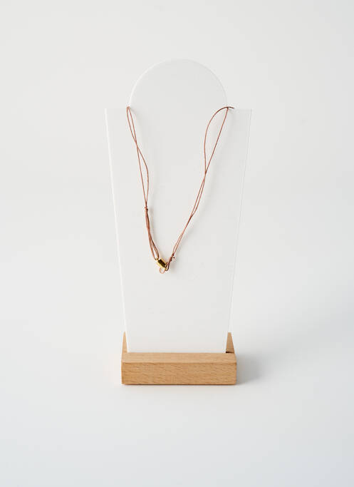 Collier fermeture aimant marron BY GARANCE femme