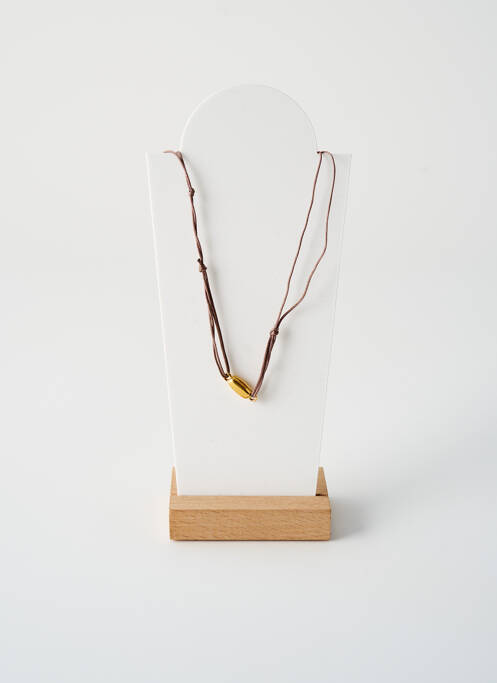 Collier fermeture aimant marron BY GARANCE femme