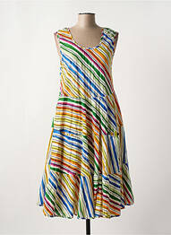 Robe mi-longue sans manche sans manche bleu LAURA EN ROBE femme