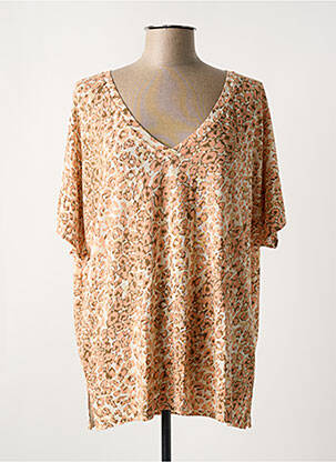 T-shirt col v manches courtes rose MPC (MA PETITE CAPSULE) femme