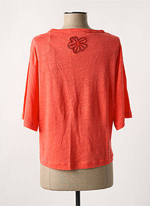 T-shirt manches 3/4 manches 3/4 orange LUISA CERANO femme