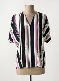 Blouse manches courtes manches courtes noir FABER femme