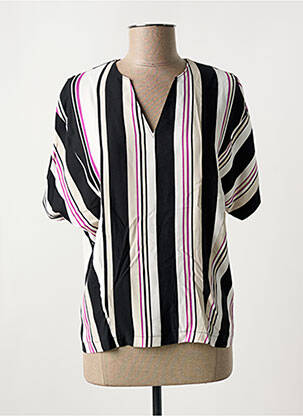Blouse manches courtes manches courtes noir FABER femme