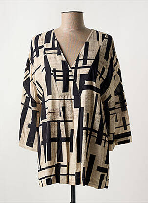 Blouse manches 3/4 manches 3/4 noir ORTO BOTANICO femme
