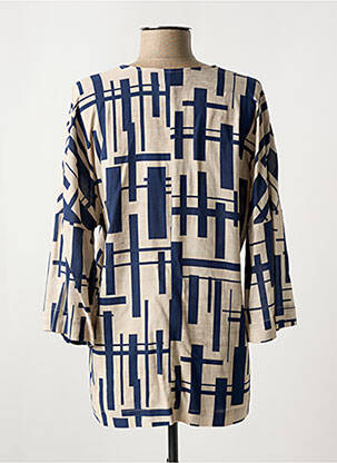 Blouse manches 3/4 manches 3/4 bleu ORTO BOTANICO femme