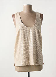 Top coupe fluide sans manche beige TWINSET femme