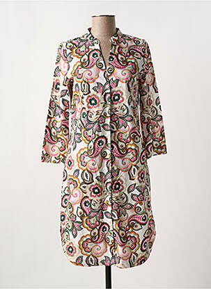 Robe courte manches 3/4 manches 3/4 rose EMME M femme