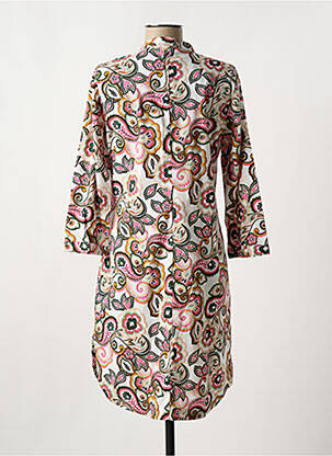 Robe courte manches 3/4 manches 3/4 rose EMME M femme