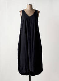 Robe mi-longue sans manche sans manche noir ORTO BOTANICO femme