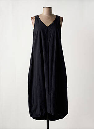 Robe mi-longue sans manche sans manche noir ORTO BOTANICO femme
