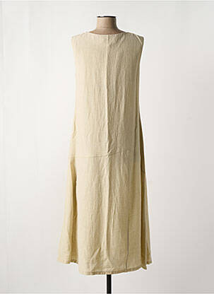 Robe mi-longue sans manche sans manche beige ORTO BOTANICO femme