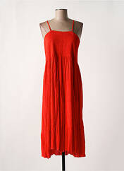 Robe mi-longue rouge ORIENTIQUE NATURALLY pour femme seconde vue