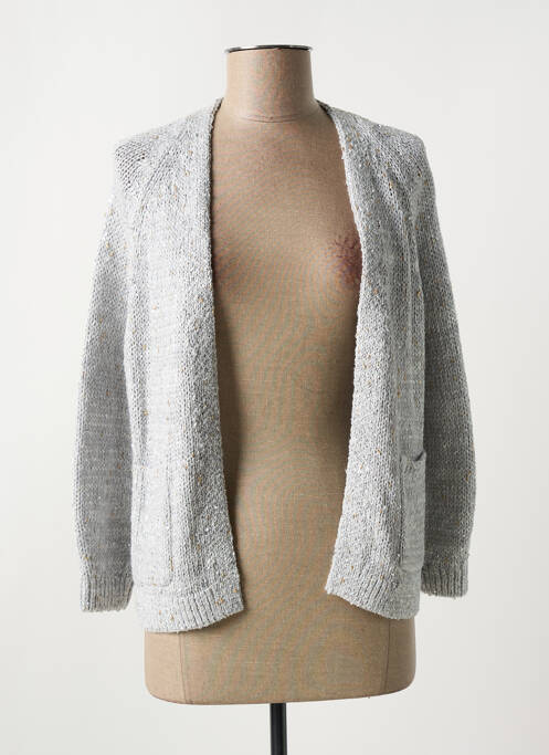 Gilet manches longues gris LUISA CERANO pour femme