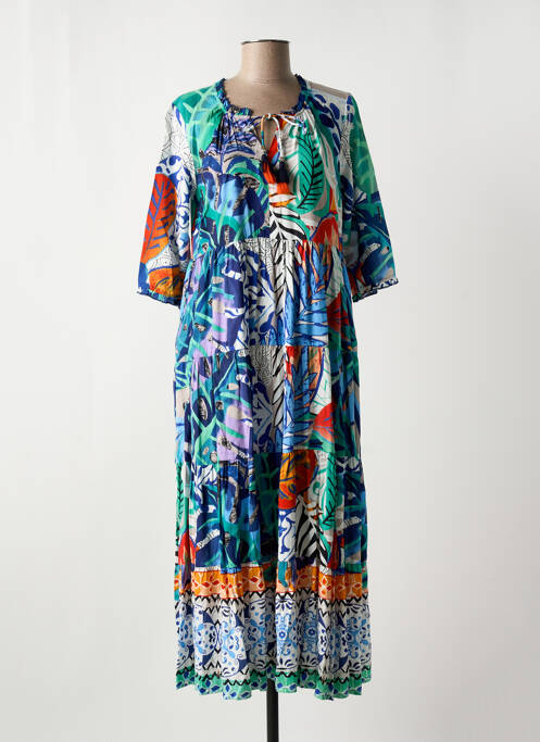 Robe longue bleu ORIENTIQUE NATURALLY pour femme