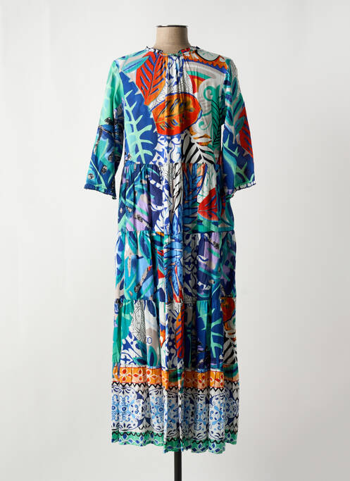 Robe longue bleu ORIENTIQUE NATURALLY pour femme