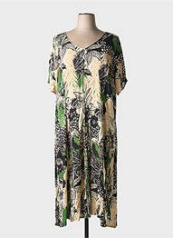 Robe longue manches courtes manches courtes noir ORIENTIQUE NATURALLY femme