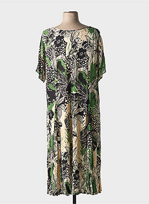 Robe longue manches courtes manches courtes noir ORIENTIQUE NATURALLY femme