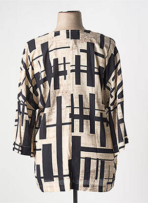 Blouse manches 3/4 manches 3/4 noir ORTO BOTANICO femme