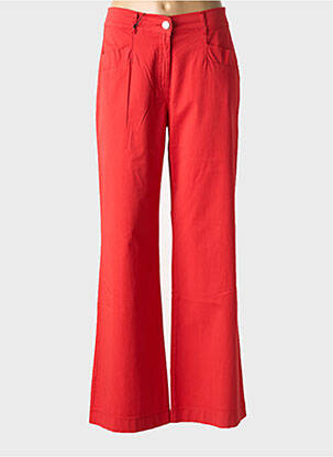 Pantalon flare taille normale taille normale rouge EAST DRIVE femme