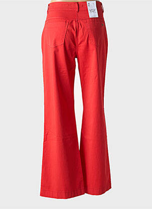 Pantalon flare taille normale taille normale rouge EAST DRIVE femme