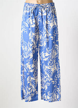 Pantalon large coupe fluide taille normale bleu GOA femme