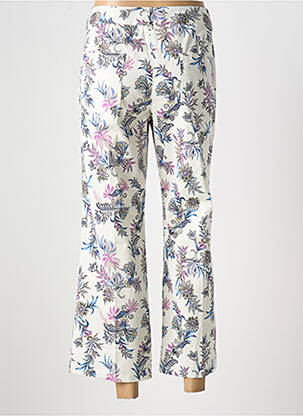 Pantalon 7/8 taille à pinces taille normale blanc EMME M femme