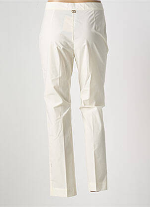 Pantalon slim tissage popeline taille normale beige TWINSET femme