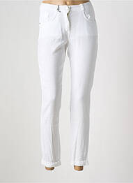 Pantalon slim taille normale taille normale blanc EAST DRIVE femme