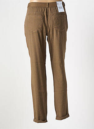 Pantalon slim taille normale taille normale marron EAST DRIVE femme