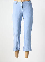 Pantacourt taille élastique taille normale bleu EAST DRIVE femme