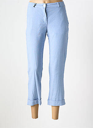Pantacourt taille élastique taille normale bleu EAST DRIVE femme