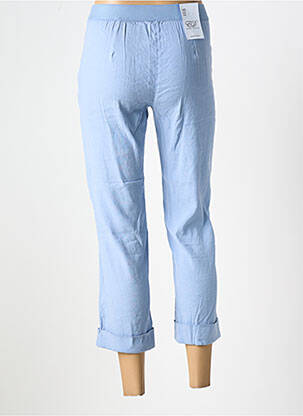 Pantacourt taille élastique taille normale bleu EAST DRIVE femme
