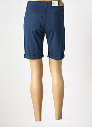 Bermuda tissage popeline taille normale bleu EAST DRIVE femme