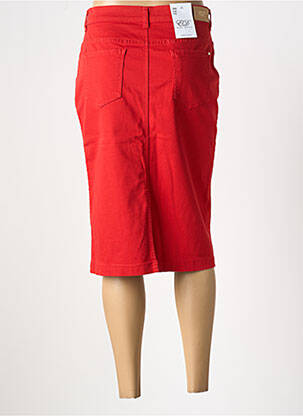 Jupe mi-longue stretch rouge EAST DRIVE femme