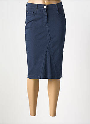 Jupe mi-longue stretch bleu EAST DRIVE femme