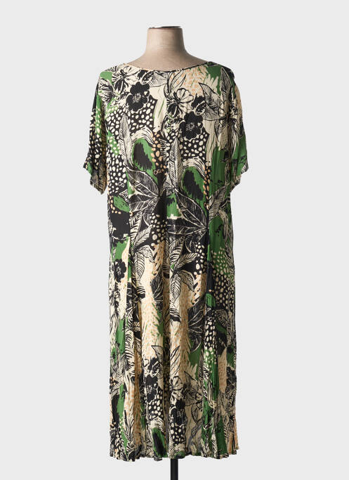 Robe longue manches courtes manches courtes noir ORIENTIQUE NATURALLY femme