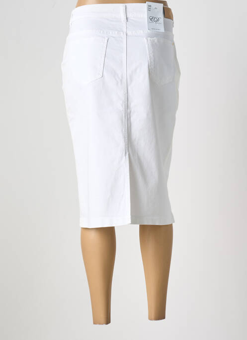 Jupe mi-longue blanc EAST DRIVE pour femme
