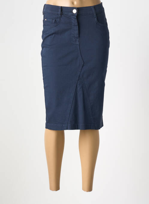 Jupe mi-longue bleu EAST DRIVE pour femme