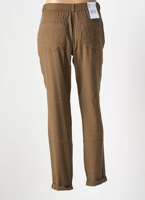 Pantalon slim marron EAST DRIVE pour femme