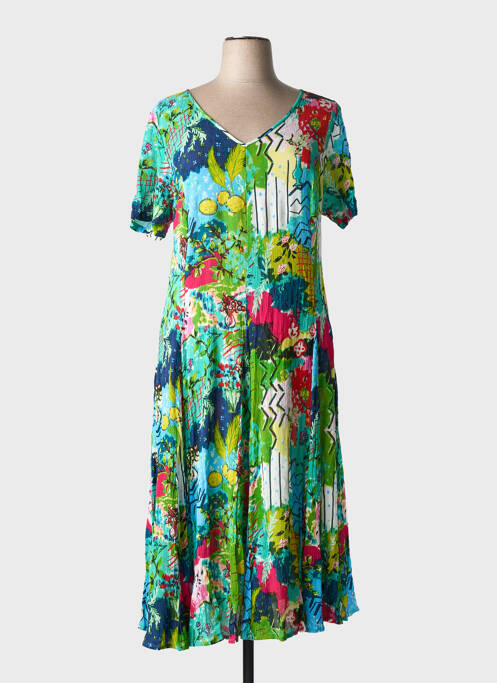 Robe longue vert ORIENTIQUE NATURALLY pour femme