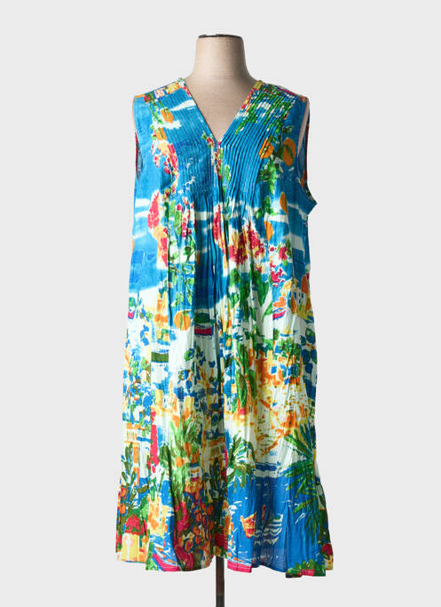 Robe mi-longue bleu ORIENTIQUE NATURALLY pour femme