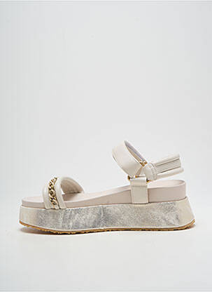 Sandales/nu pieds matière lisse talon de 4 à 6cm argent LIU JO femme