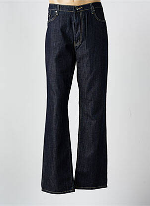 Jeans coupe droite fermeture zippée sous rabat boutonné bleu FULL BLUE homme