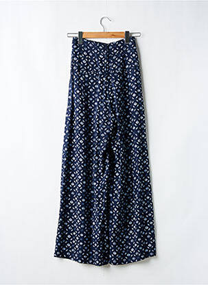 Pantalon flare fermeture zippée sous rabat boutonné bleu PEPE JEANS femme