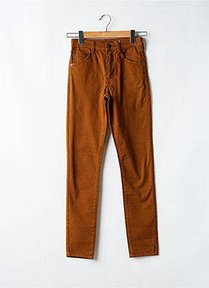 Pantalon slim poches marron COMPTOIR DES COTONNIERS femme