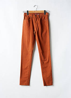 Pantalon slim poches marron COMPTOIR DES COTONNIERS femme