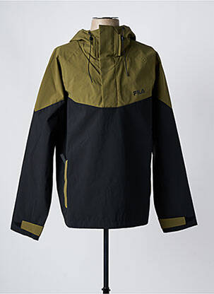 Parka finition intérieure doublure satiné a capuche vert FILA homme